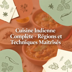 Cuisine Indienne Complète - Régions et Techniques Maîtrisées